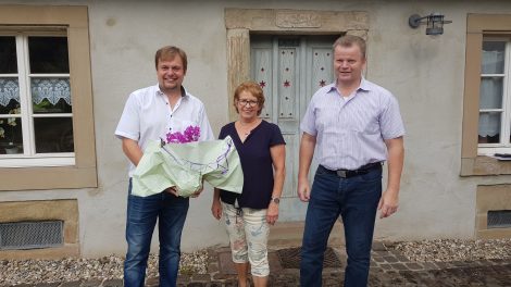 Bürgermeister Volker Weber, Bernadette Dewes, Gregor Hinsberger